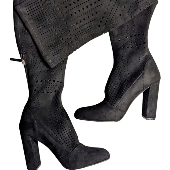 Steve MaddenWomens Steve Madden Eden Perforated Over-The-Knee Boots Sz 8M - Picture 5 of 9